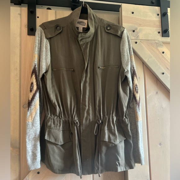 Forever 21 Contemporary Mixed Media Utility Jacket - Picture 1 of 9